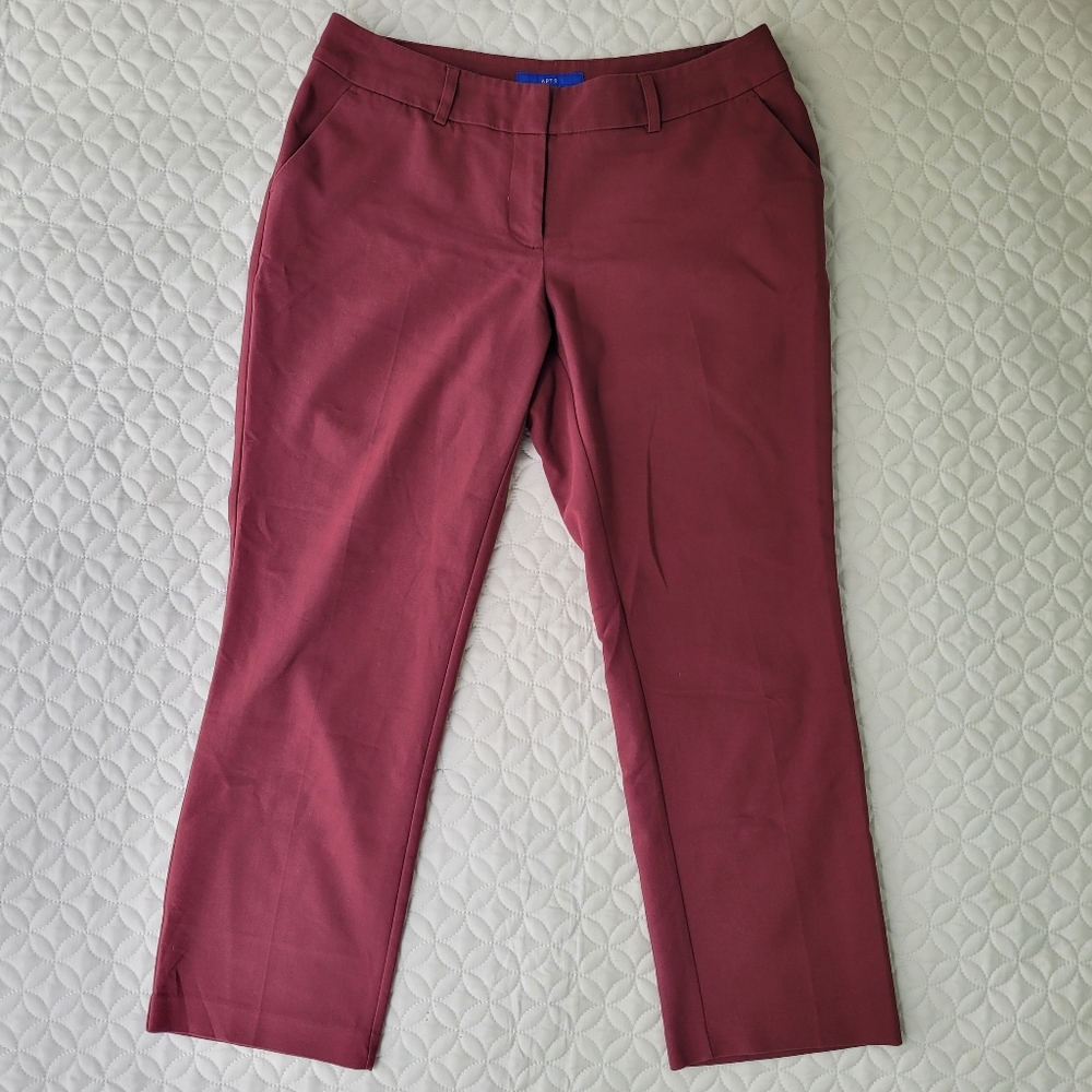 Maroon Apt. 9 Torie Dress Pants PS